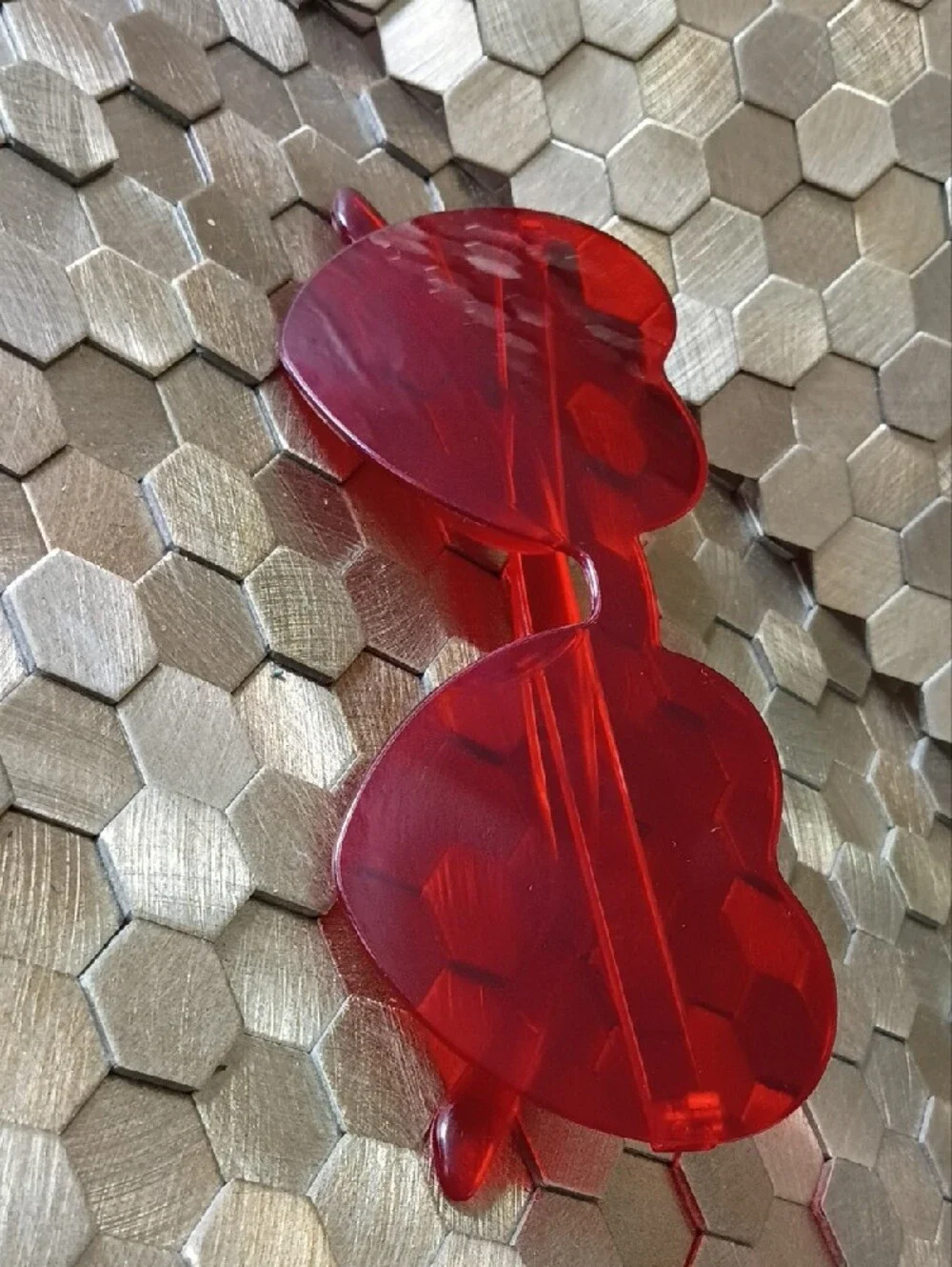 Heart-Shaped Red Novelty Sunglasses